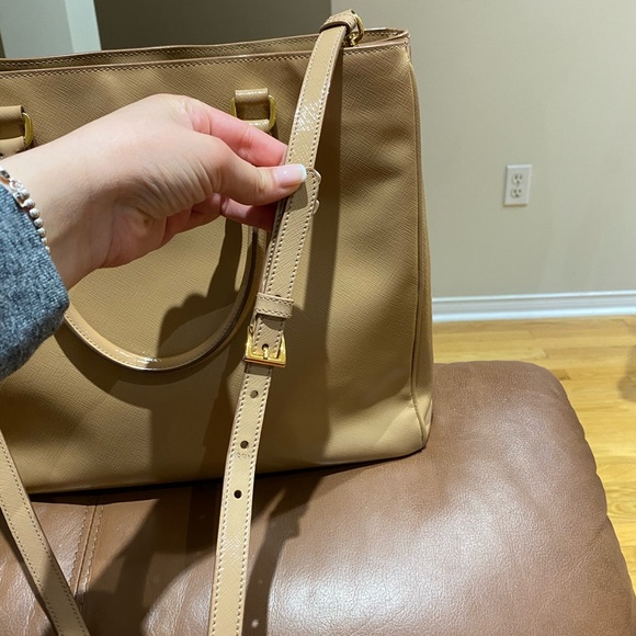 Prada Lux Saffiano Tote Beige - Picture 11 of 16